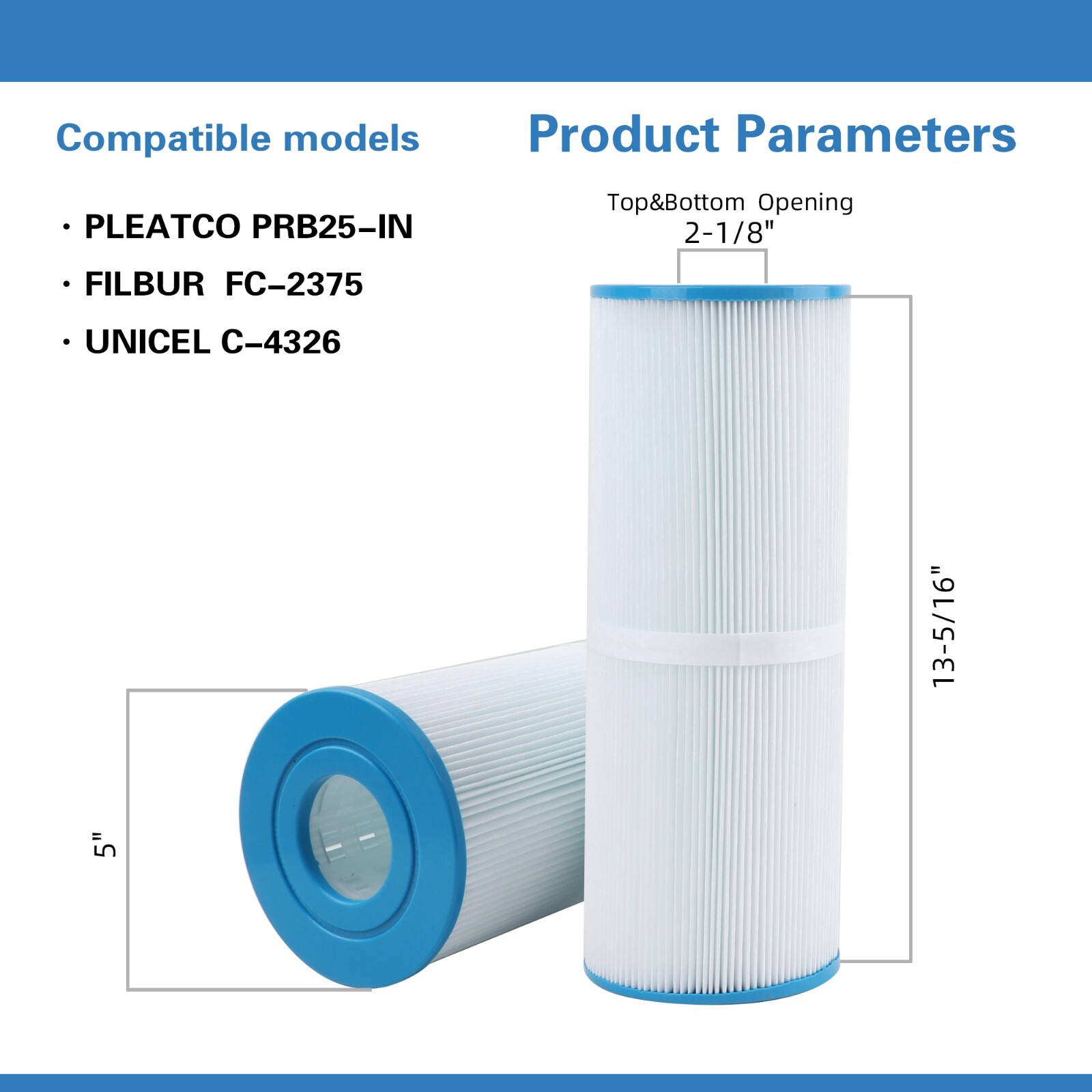 AmiBron PRB25-IN Spa Filters Replaces C-4326 FC-2375.Hot Tub filter 2 Pack