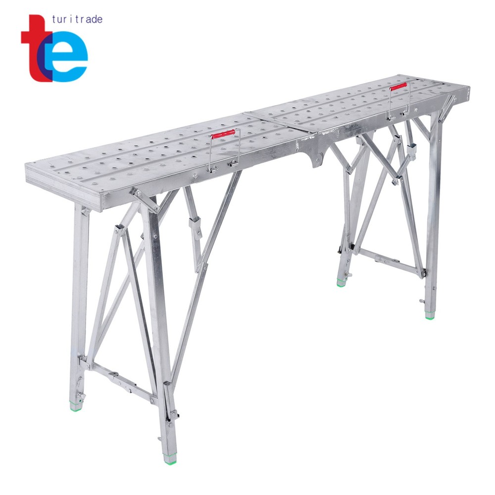 1.6m Adjustable Folding Ladder - Multi-Purpose Scaffold & Work Platform