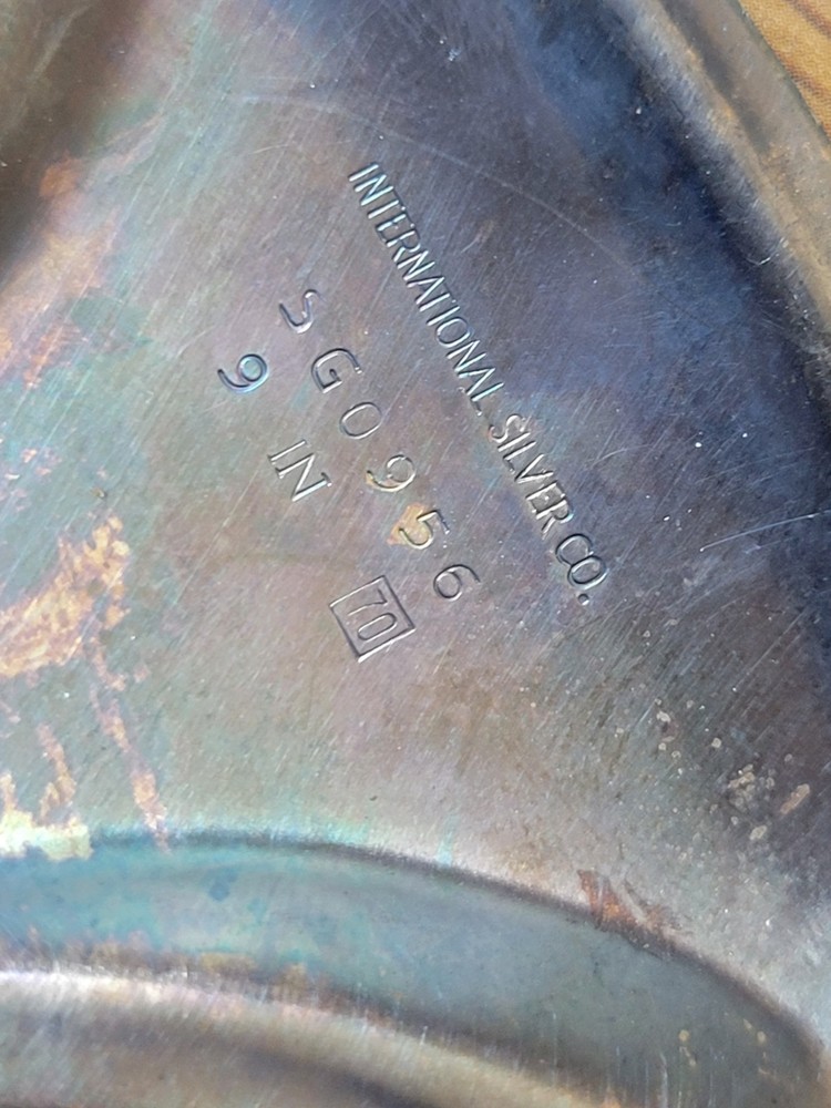 International Silver Company 9" Seashell Dish Platter Catch All Tray