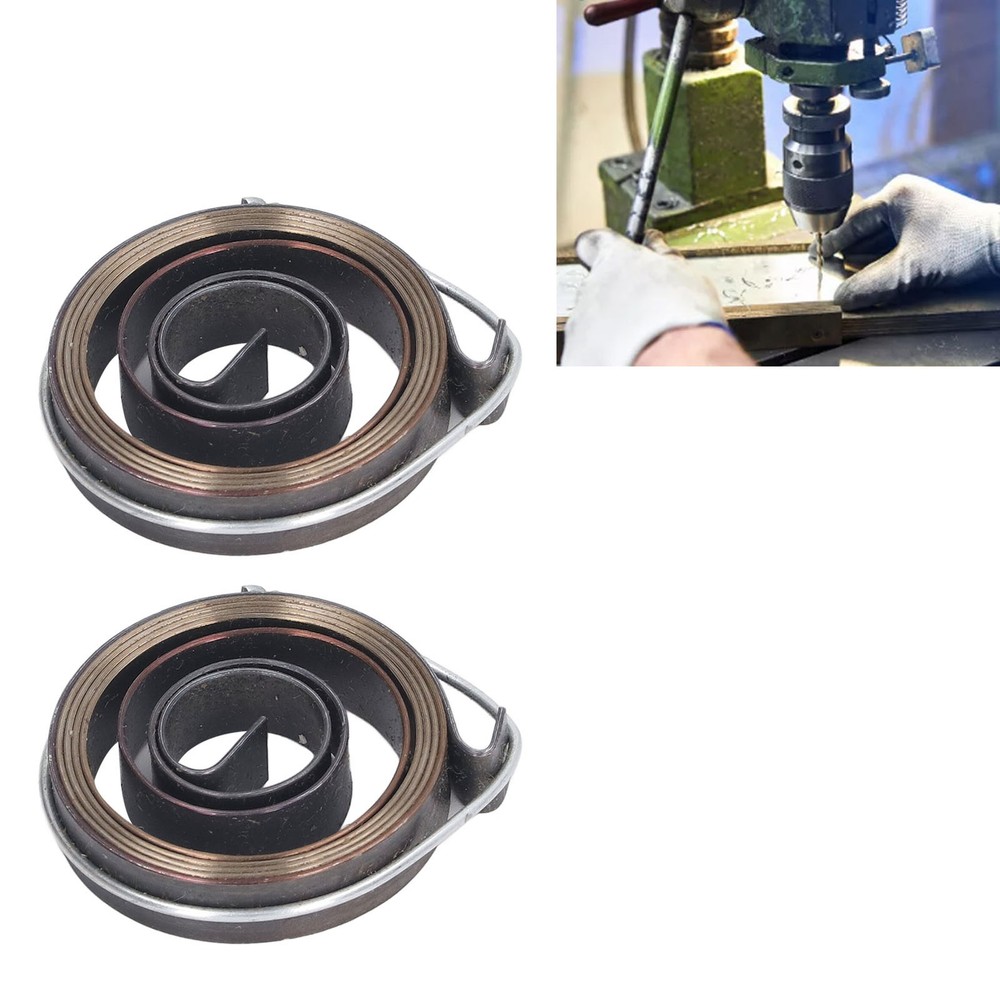 2Pcs Drill Press Spring Quill Feed Return Coil 8mm Width 35mm Outer Diameter