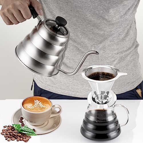 Pour Over Coffee Dripper, Slow Drip Paperless Coffee Filter, coffee dripper