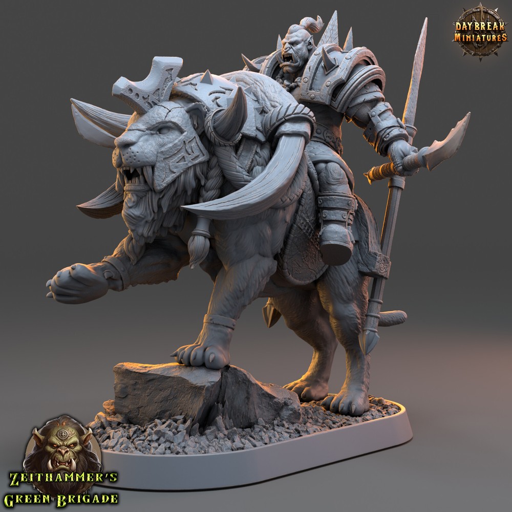 Orc on Battlecat Rian | DayBreak Miniatures |