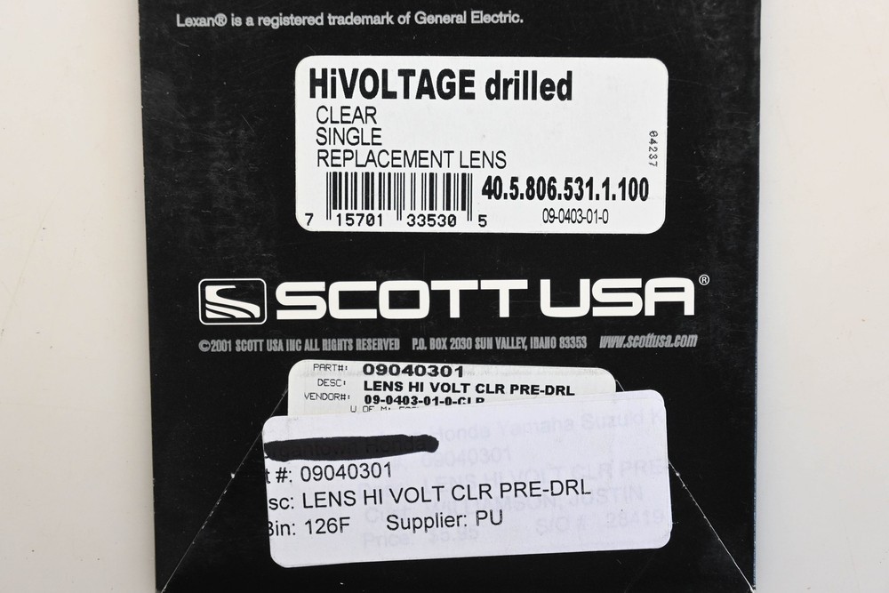 HiVoltage Drilled Clear Single Replacement Lens