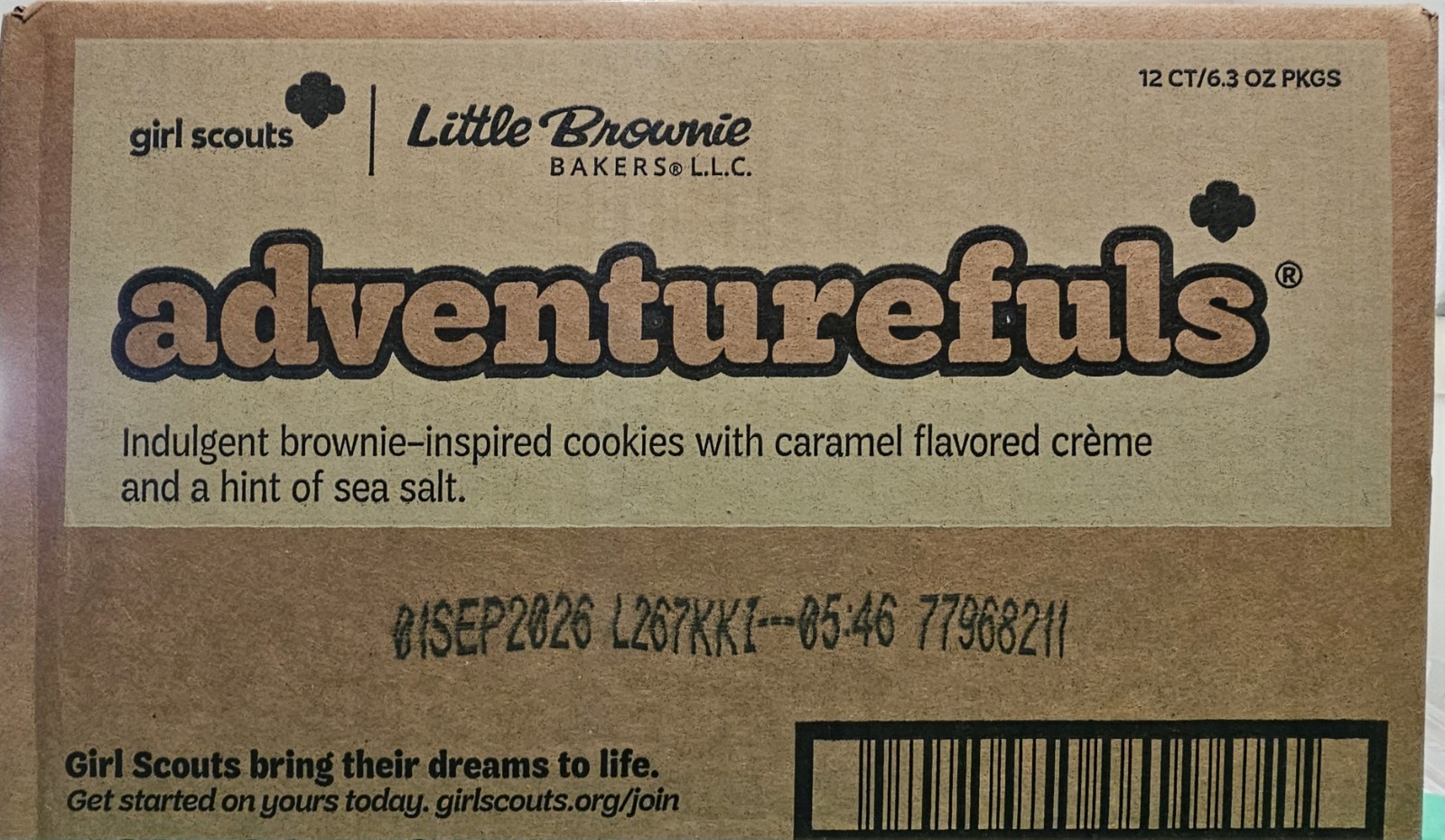 2025 Girl Scout Cookies Adventurefuls FULL Case 12 BOXES 2026