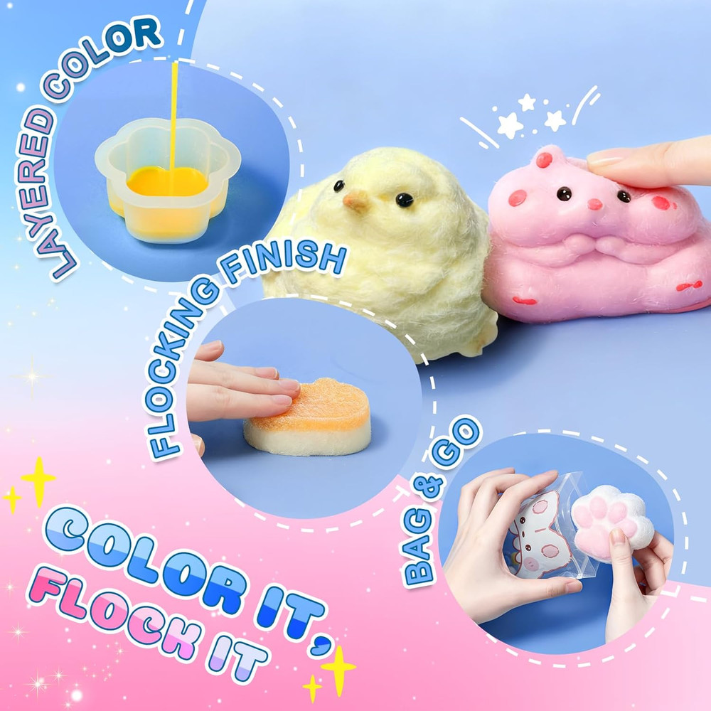 Taba Squishy Maker Kit – DIY Squishy Craft Kit, Silicone Mold Making Set with 18