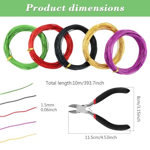 Tree Training Wire Kit - 5 Rolls (164ft),Bonsai Training Wires with Wire