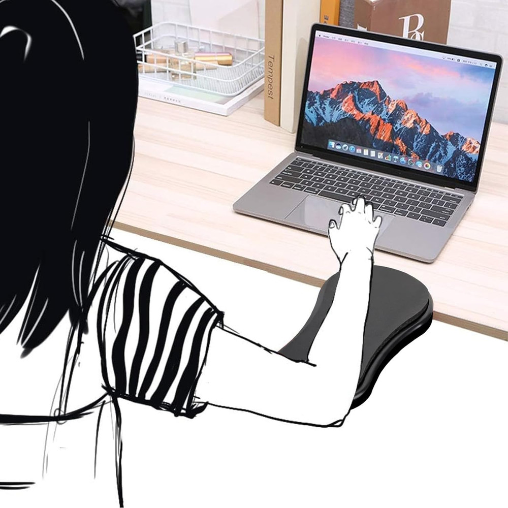 CEYAZYE Computer Arm Rest for Desk Extender, Adjustable Rotating Armrest Desk...