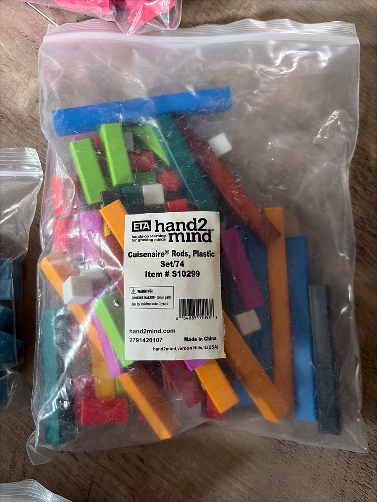 Hand2 Mind ETA Math Manipulatives lot base 10 blocks rods cube