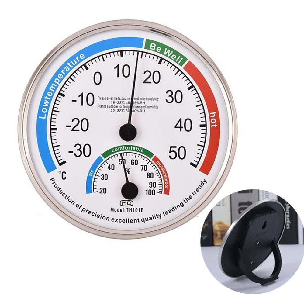 Hygrometer Thermometer Range: -30-50° Thickness 2.2cm White Classroom