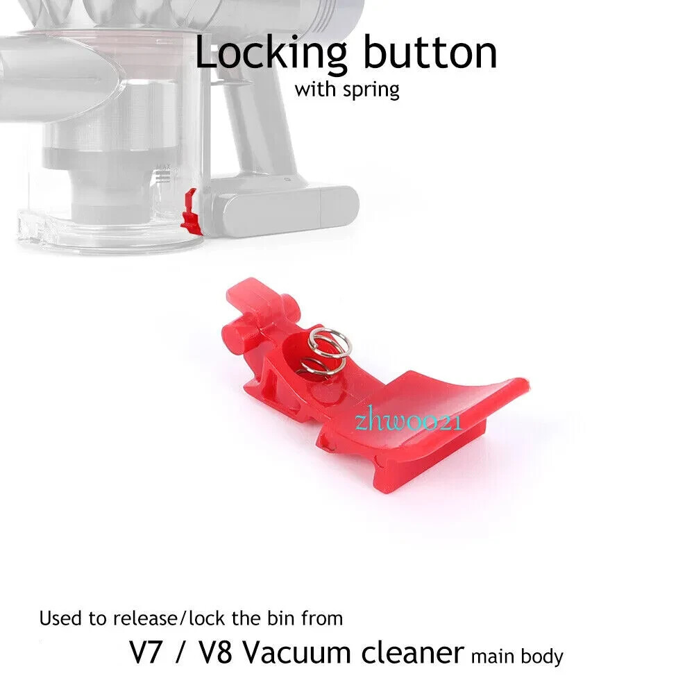 OEM Dyson V7 V8 Vacuum Cleaner Release Clear Bin Red Catch Locking Button  Part