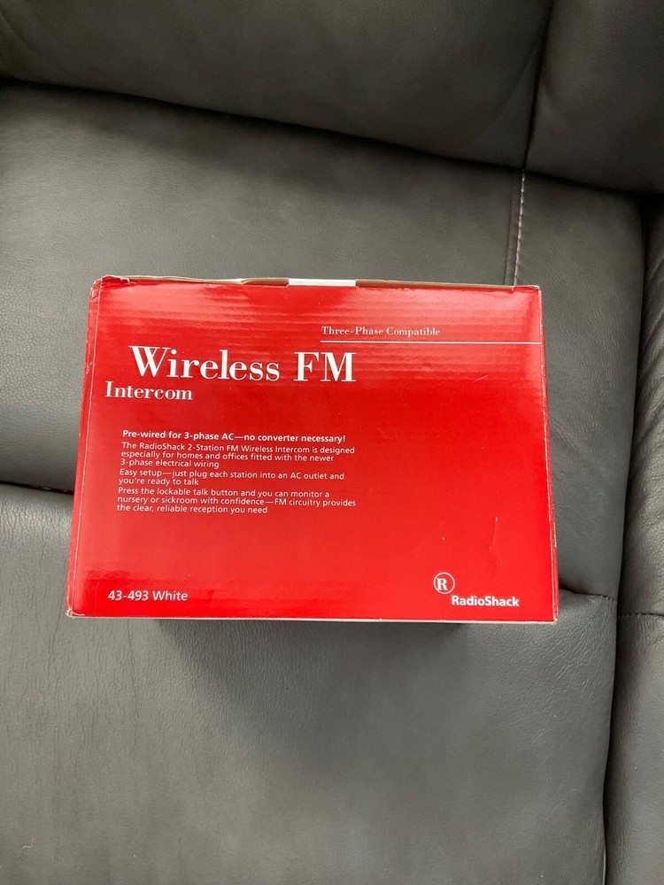 Radio Shack 2 Station Wireless FM intercom - 3 Phase Compatible - Model 43-493