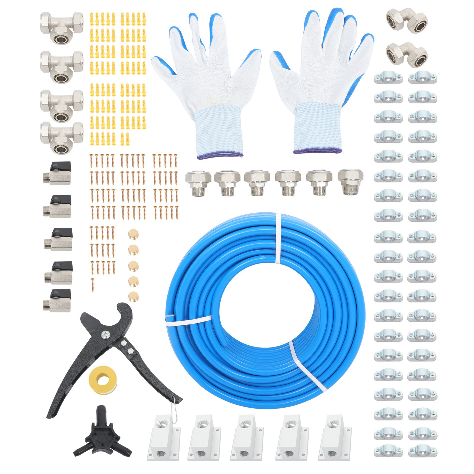 Compressed Air Line Kit 3/4” × 200FT, Shop Air Line Kit, Shop Air Compressor