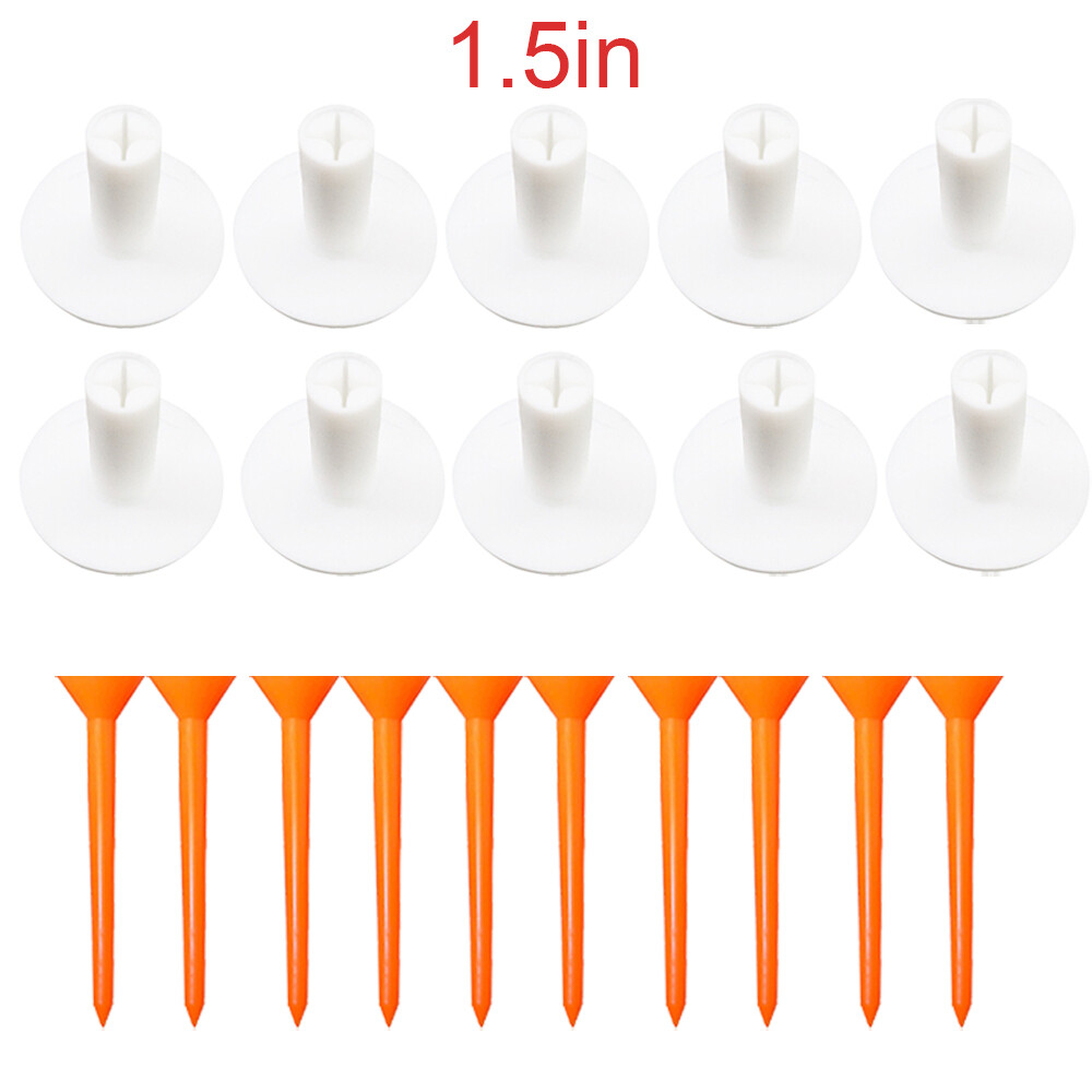 Golf Rubber Tees Holder Tee Range Driving Practice Mat 10 Pcs Size 1.5’’ 2.0’’