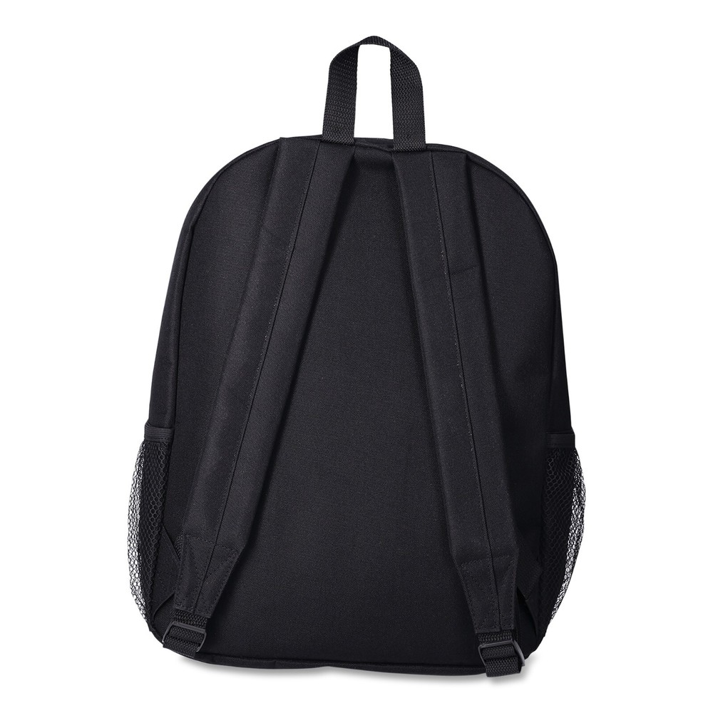 Wonder Nation Unisex 16" Backpack - Solid Black Kids School Back Pack
