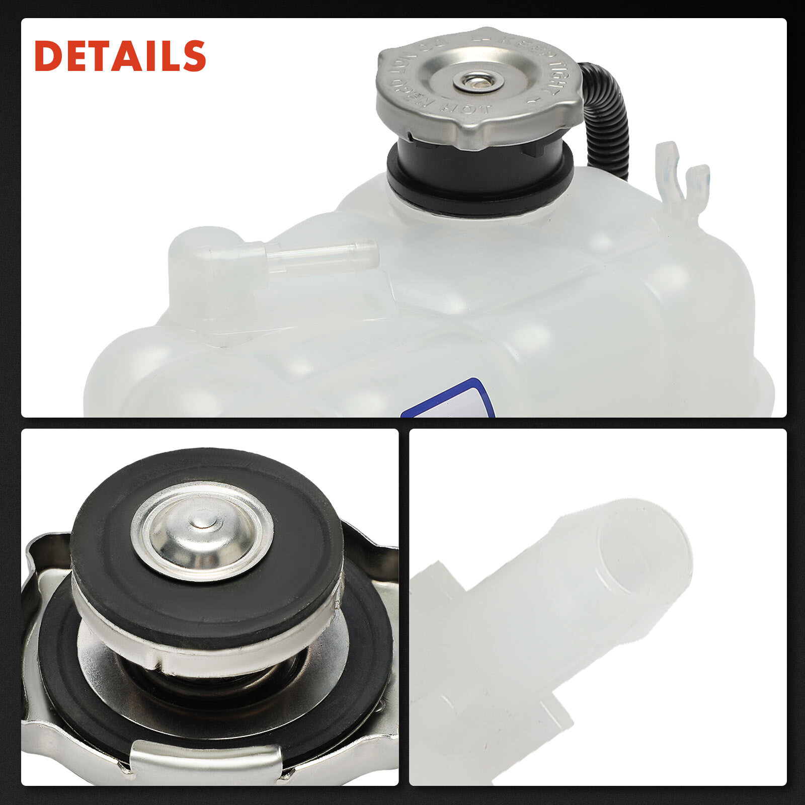 Coolant Expansion Tank Reservoir for Fiat 500 2012-2017 1.4L Naturally Aspirated