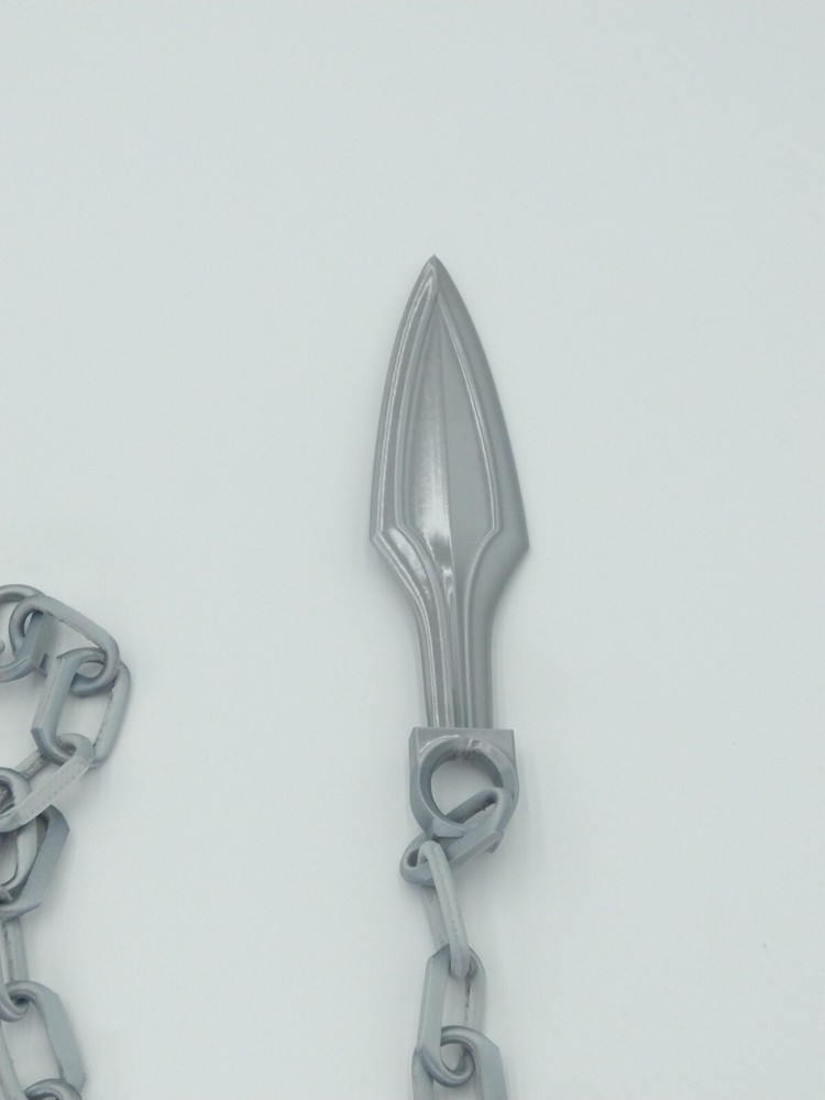 Mortal Kombat Scorpion Kunai With Chains 60" Silver 3D PRINTED