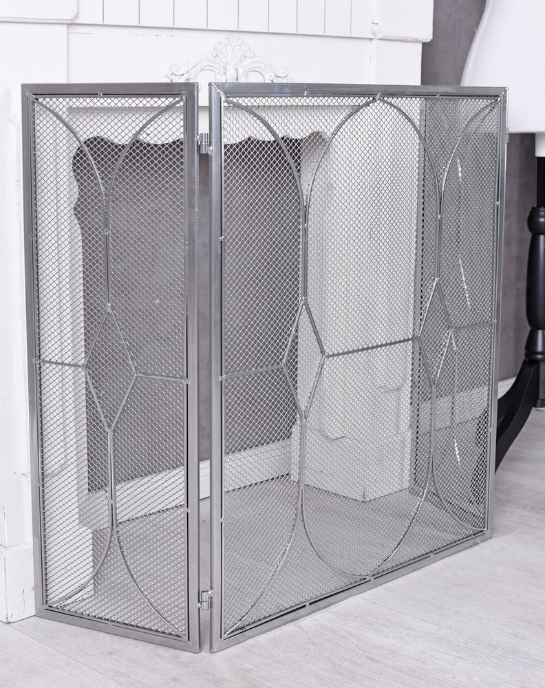 Fireplace Screen Silver Fireplace Protection Screen