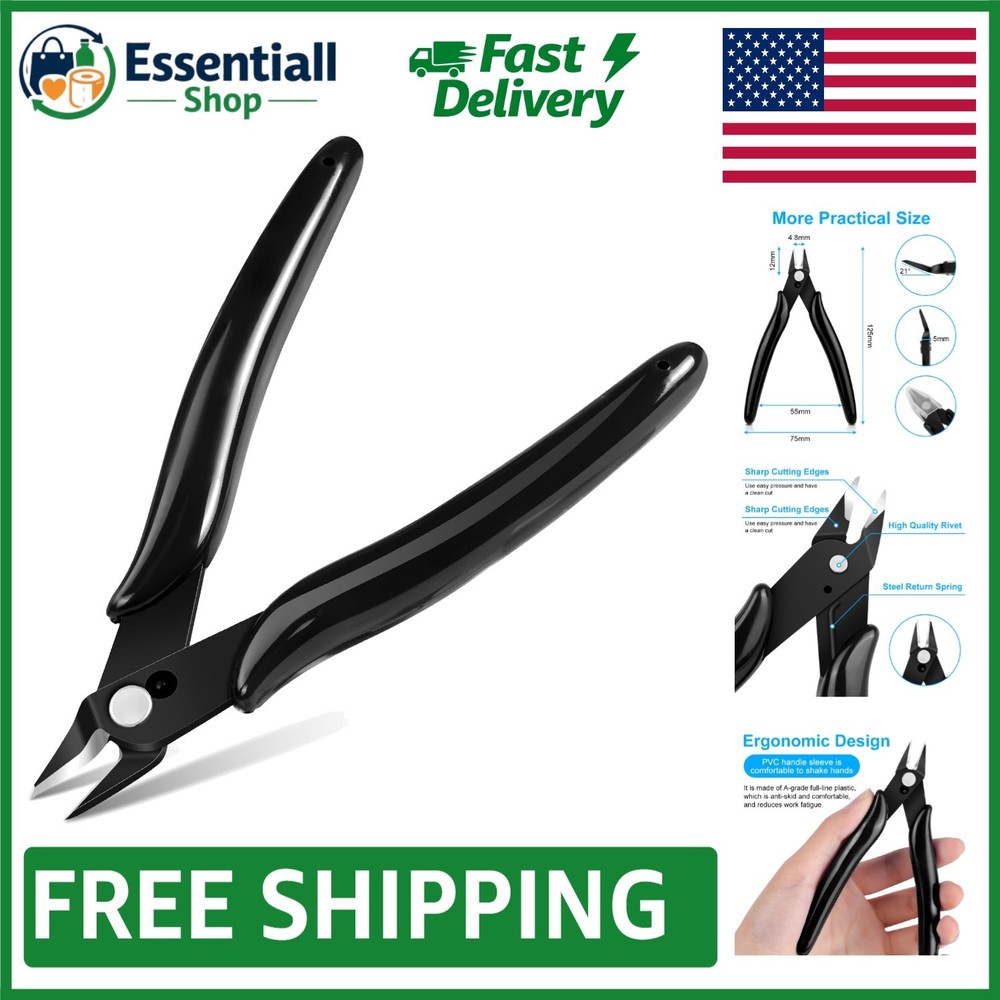 Versatile 1PC Diagonal Cutters for Crafting, Electronics & Jewelry - Safe Design
