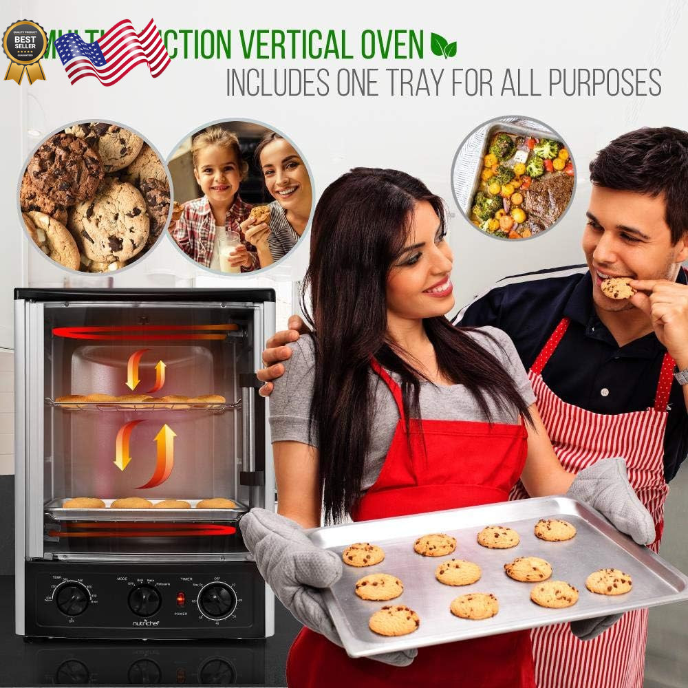 Countertop Oven 24 Quart Vertical Glass Door Convection Oven Multi-Function
