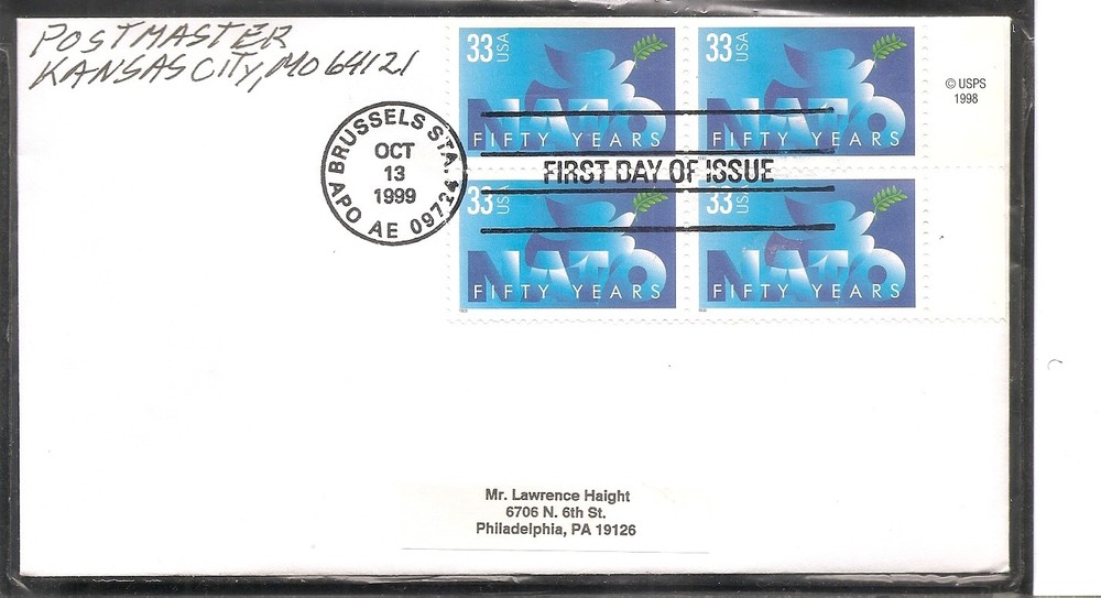 US SC # 3354 Nato FDC. Ready For Cachet.