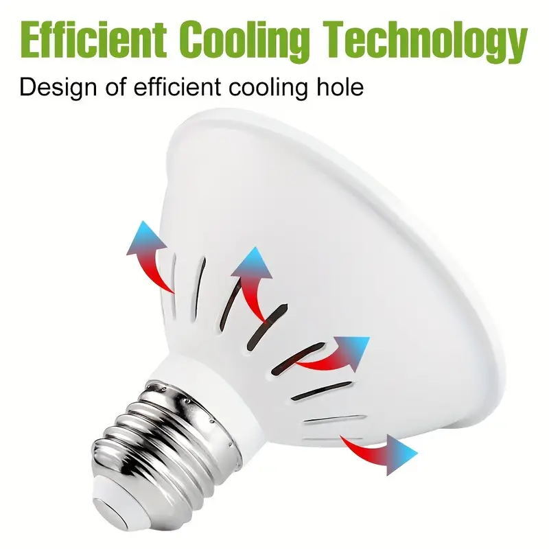 300LED Grow Light Bulb Full Spectrum Light for Indoor Plants Flowers Veg Growing