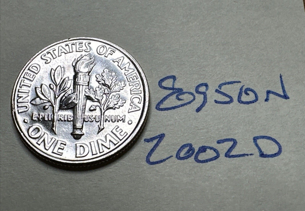 2002 D Roosevelt Dime Uncirculated 10C 8950N