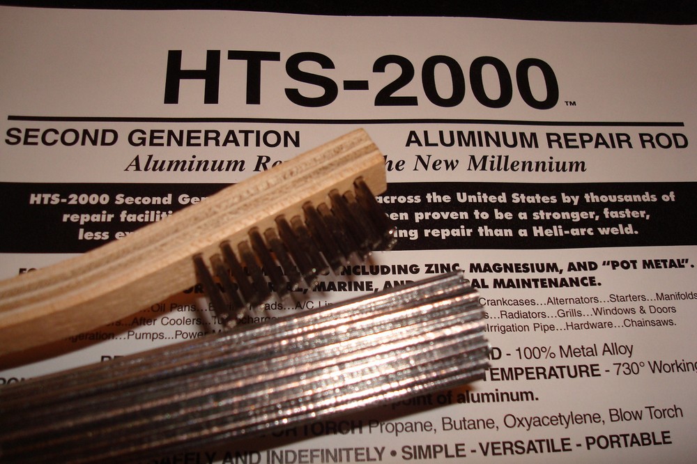 5 18" Aluminum Brazing Rods HTS- 2000 Low Temp-Instructions, Brush-Silver Soder