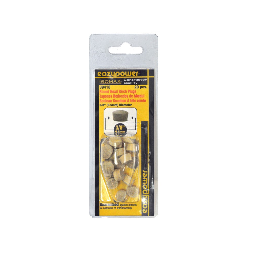 Eazypower 30018 3/8" Round Head Plugs (20 Piece)