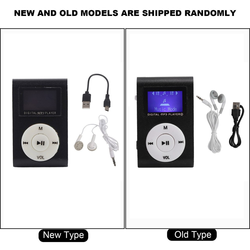 Portable Mini MP3 Music Playerorts BackClip LCD Screen MP3 Support Memory BEA