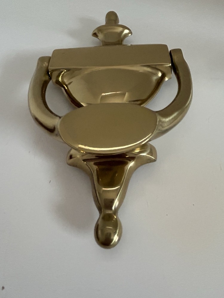 Vintage SLAYMAKER Lock Co Solid Brass Door Knocker with Hardware