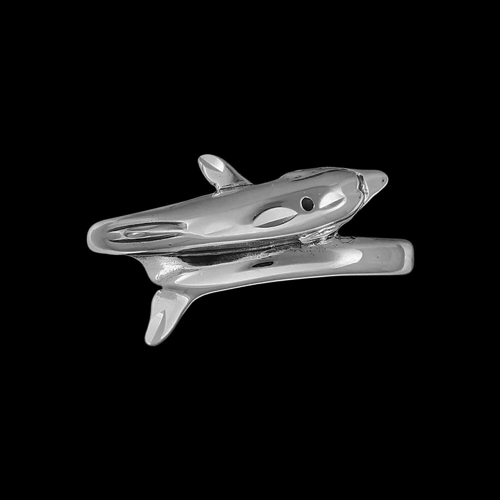SIze 7 - Diamond Cut Wrapped Dolphin Ring