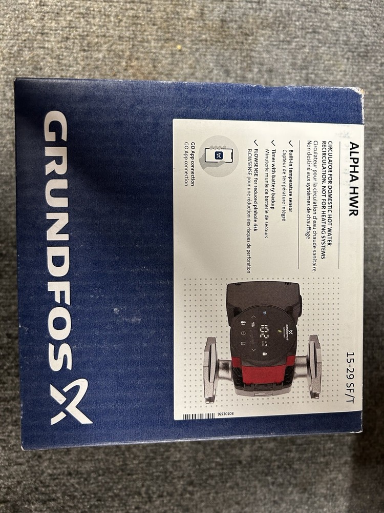 Hot Water Recirculation Pump. New In Box.