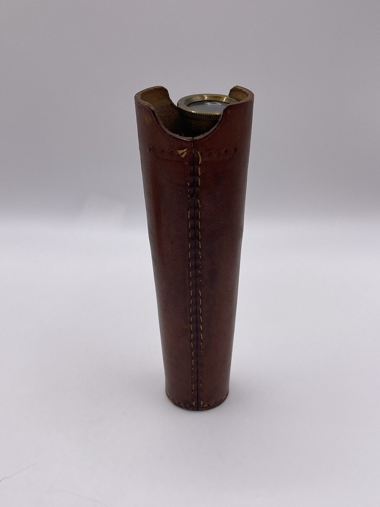 Antique Leveling Microscope With Leather Case Collectible ****