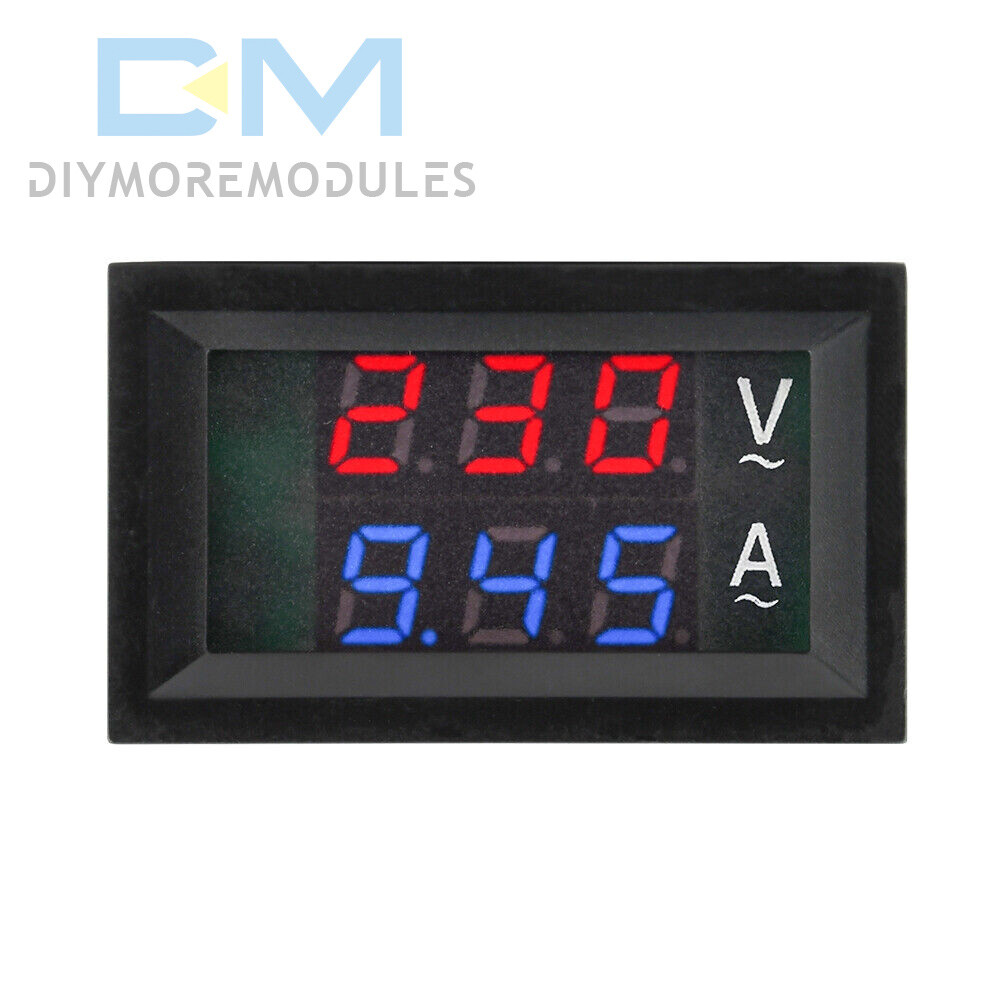 Voltmeter Current Voltage Amp Meter Hall Effect Sensor AC50-600V 10A/50A/100A
