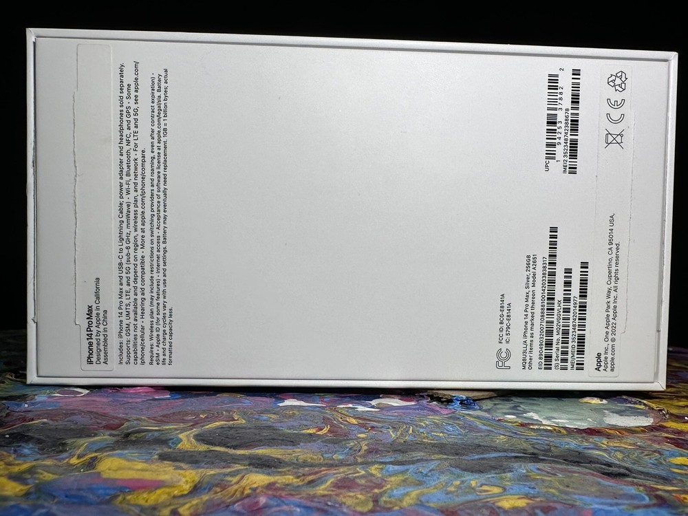 Apple iPhone 14 Pro Max Silver EMPTY BOX ONLY