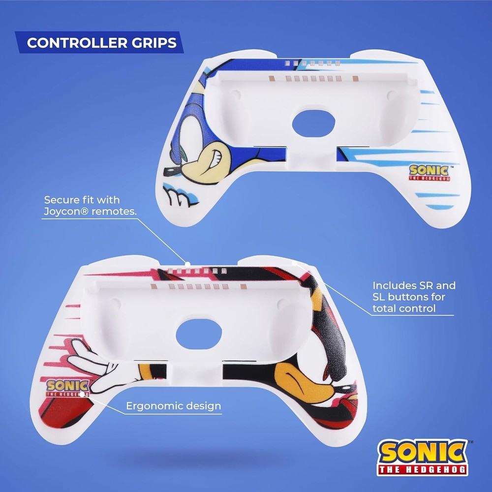 SONIC vs SHADOW Nintendo Switch Gaming Speedster Kit Carrying Case Steering Grip