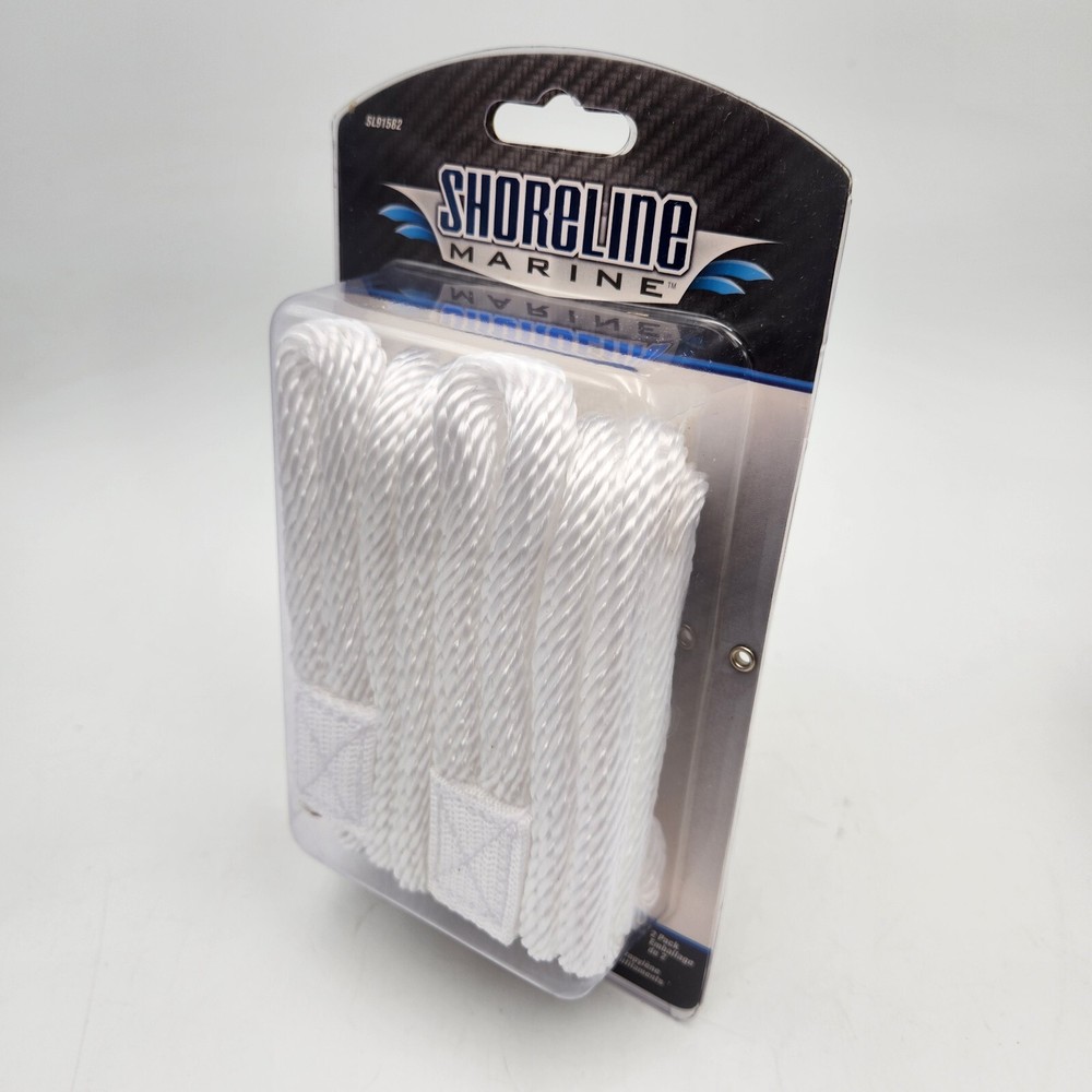 Shoreline Marine 2 Pack 3/8 Inch 6 Foot Solid Braid Polypropylene Fender Lines