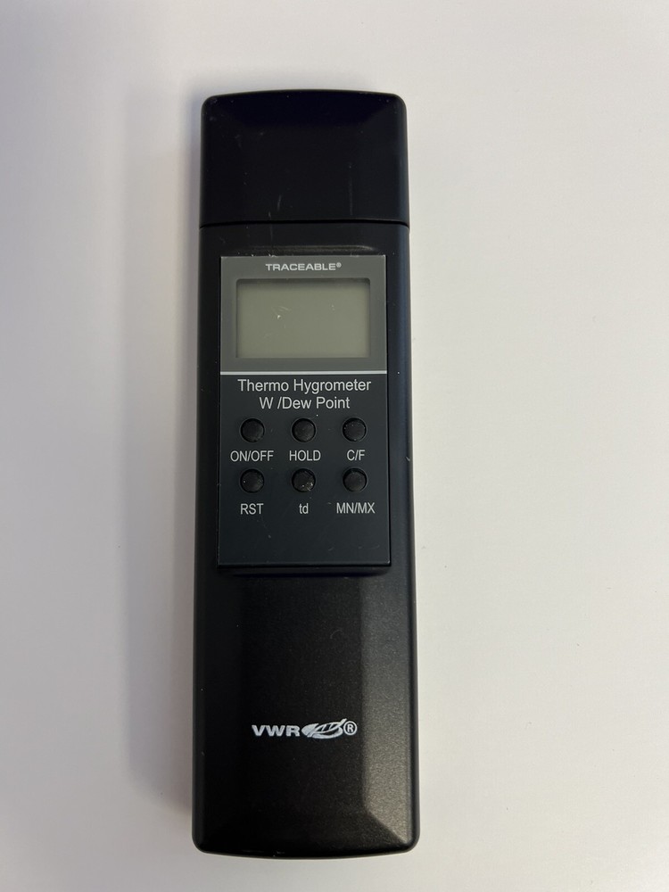 Open Box VWR 12777-834 Traceable Hygrometer Dew Point Thermometer*Missing Cover*
