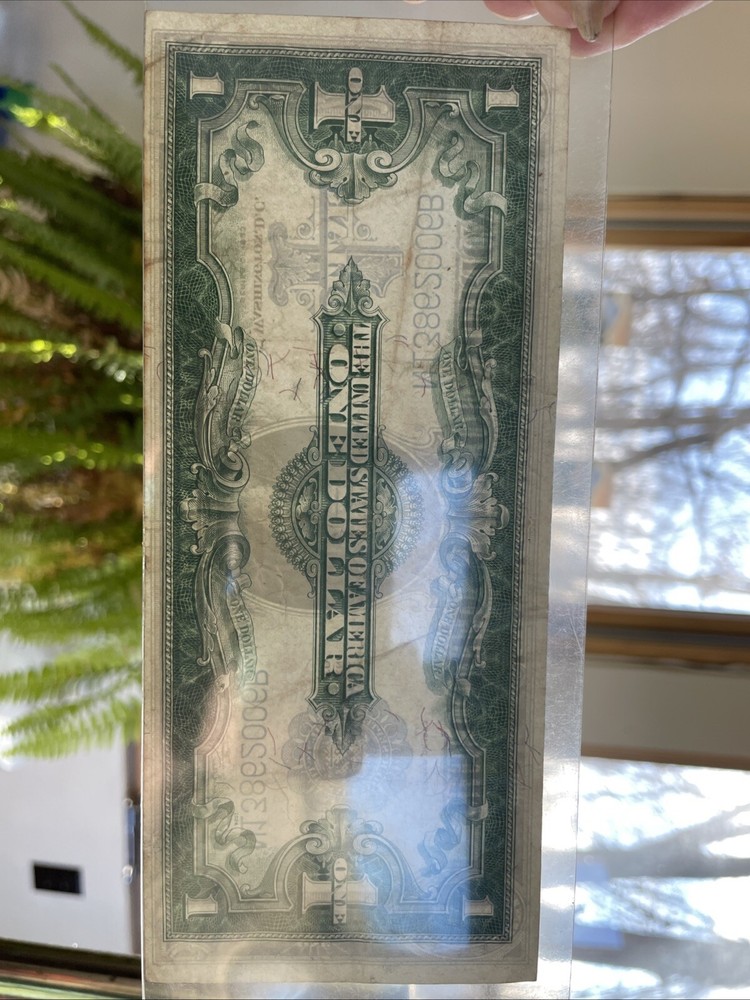 1923 ONE SILVER DOLLAR HORSE BLANKET SILVER CERTIFICATE LARGE SIZE US MINT NOTE