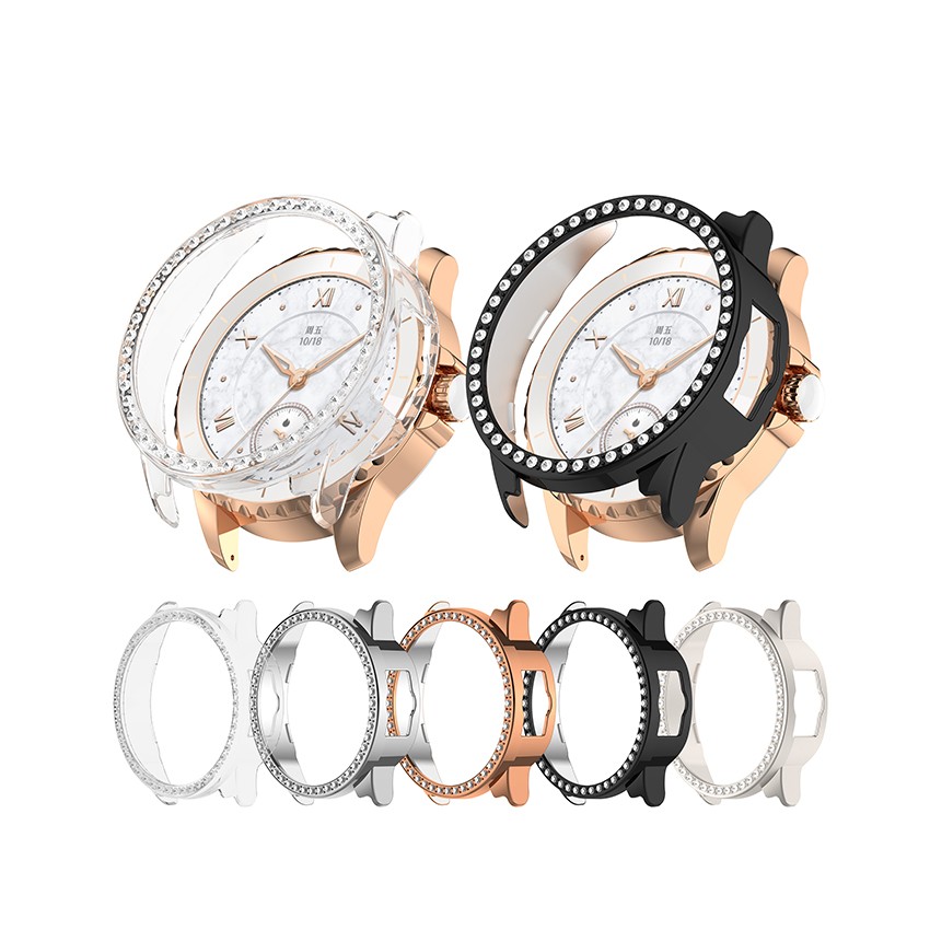 Watch Case PC Protective Case Single Row Diamond Watch Case for ROSSINI 2E