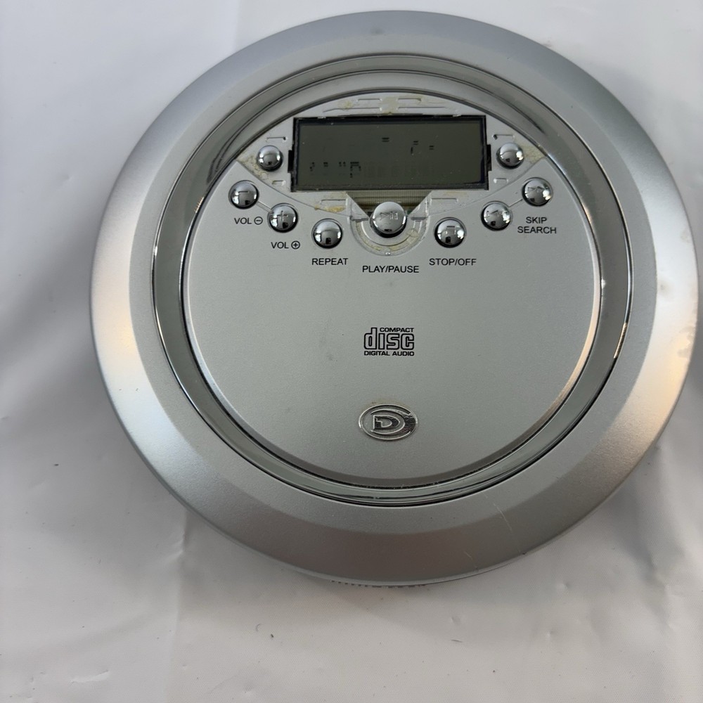 Durabrand CD-898 MP3 Anti-Skip Repeat Portable CD Player Silver BROKEN SCREEN