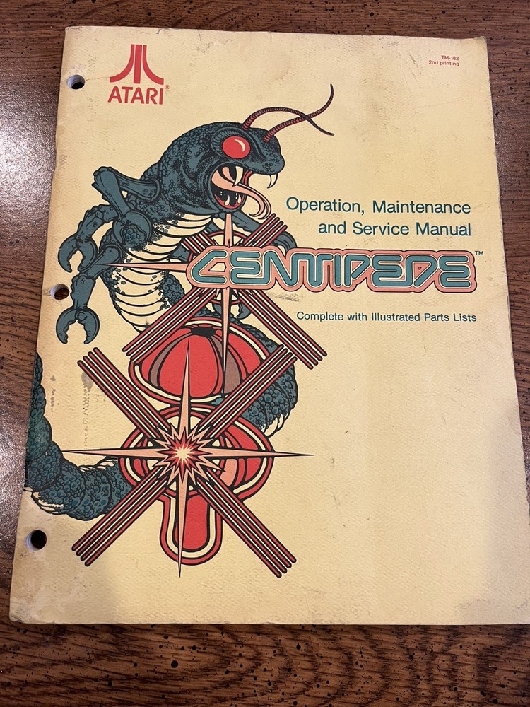 Atari Centipede Arcade Operation, Maintenance and Service Manual 2nd Printing
