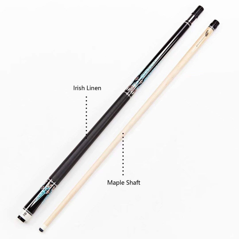 Collapsar CH Pool Cue with Soft Cues Case Sets,58" 2-Piece Custom Professiona...