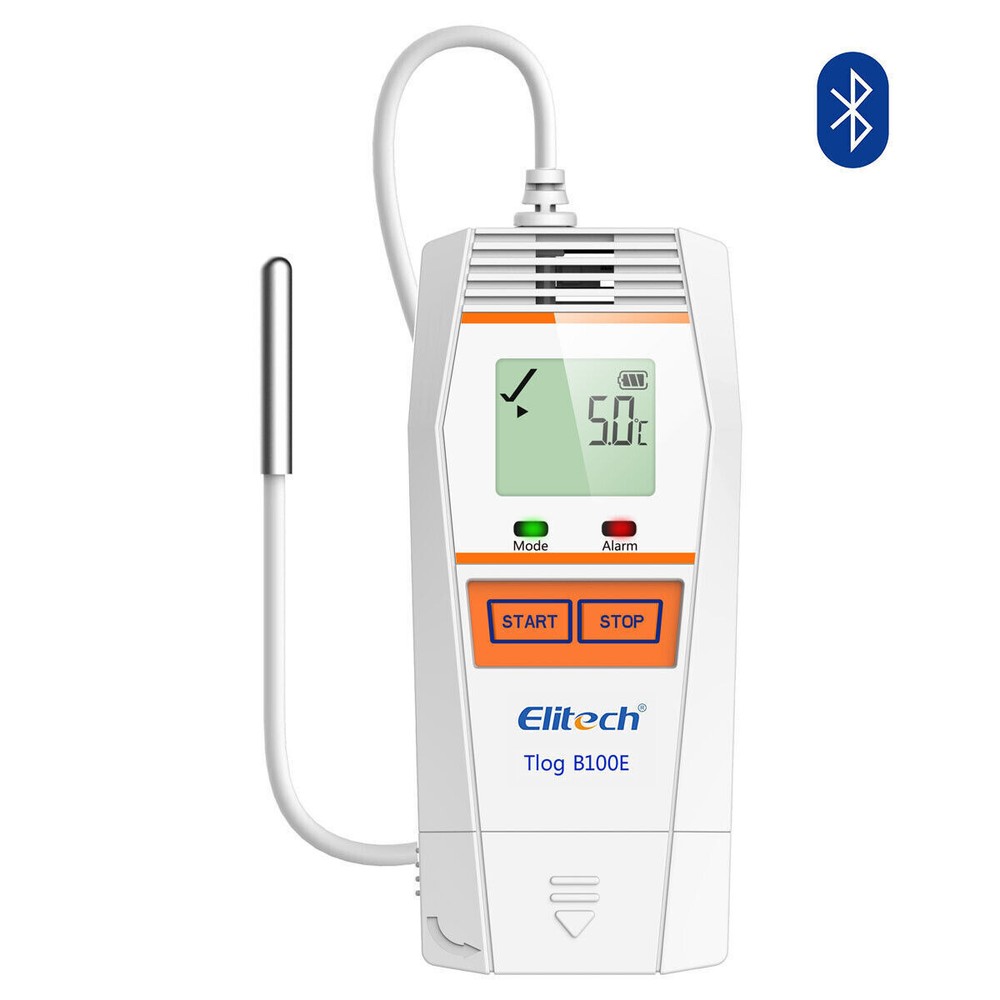 Elitech Tlog B100E Temperature Data Logger Wireless Reusable PDF Report External