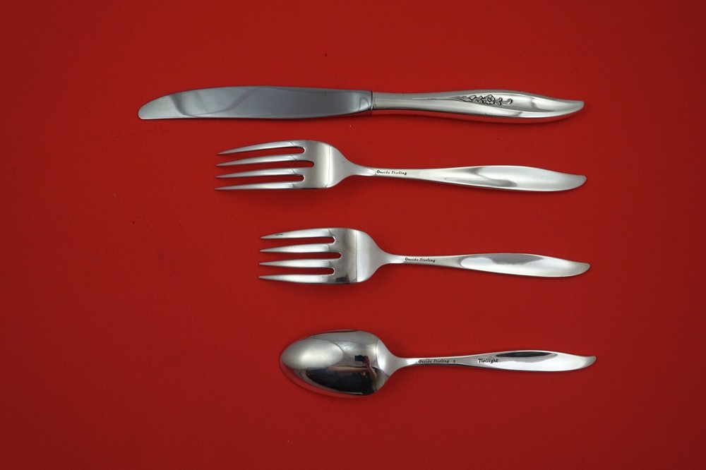 Twilight By Oneida Sterling Silver Regular Size Place Setting(s) 4pc