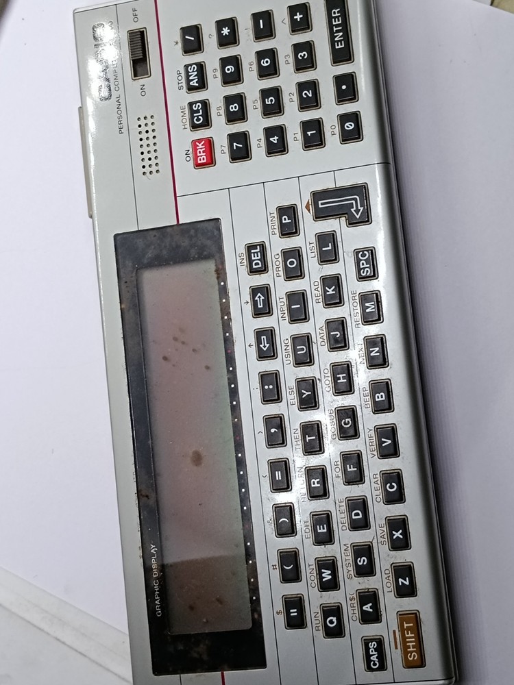 Casio PB-700 Personal Computer w/ case & OR-4 Cards Untested