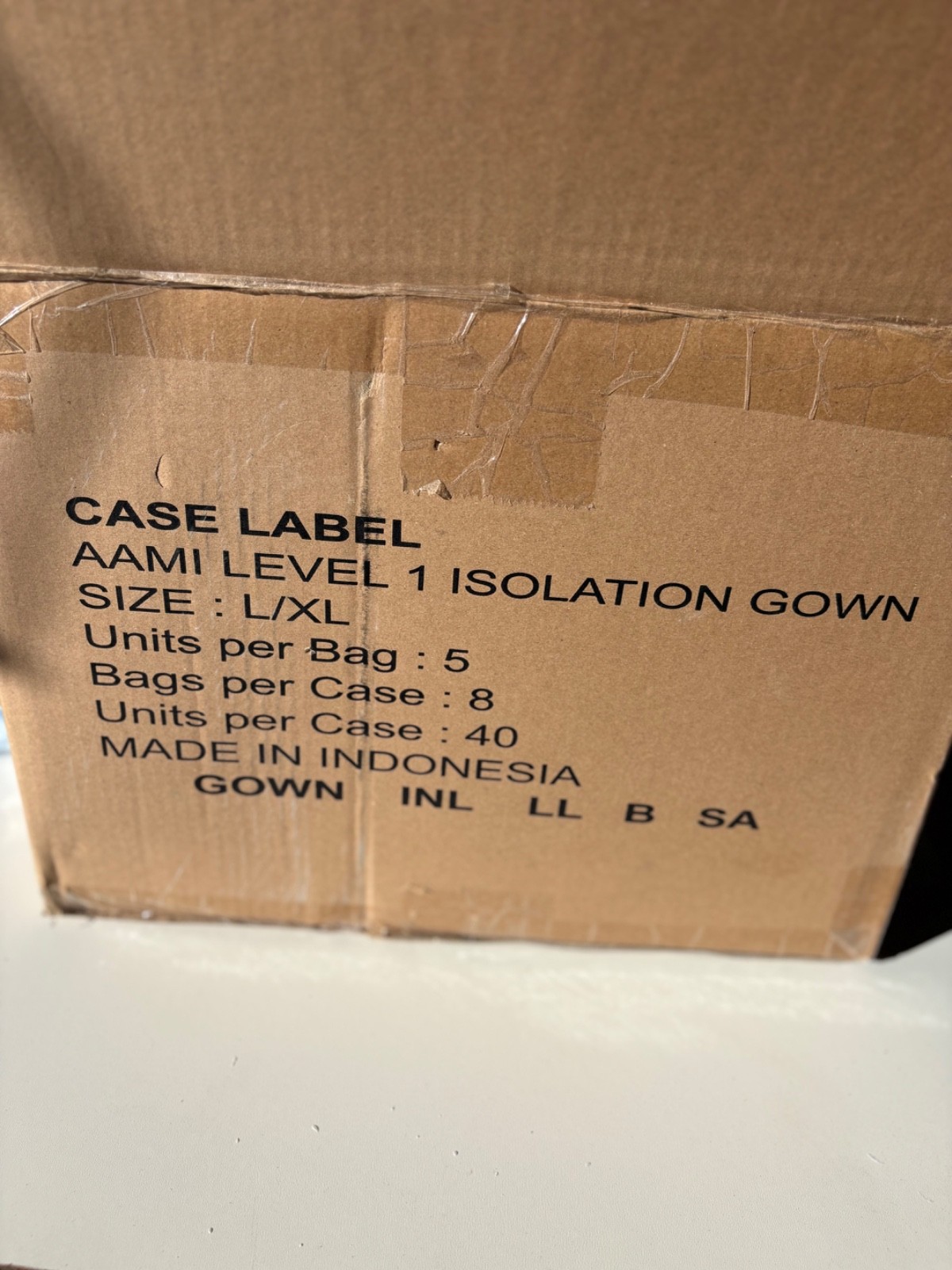 (5) AAMI Isolation Gowns Level 1 Non-Surgical Reusable Machine Washable L / XL