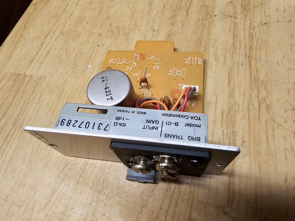 TOA B-01 Balanced/Unbalanced Line Level Input For 900 Series