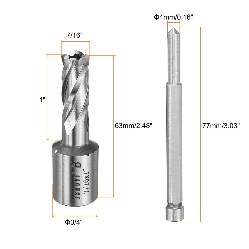 Annular Cutter 7/16" Cutting Diameter * 1" Depth Shank 3/4"