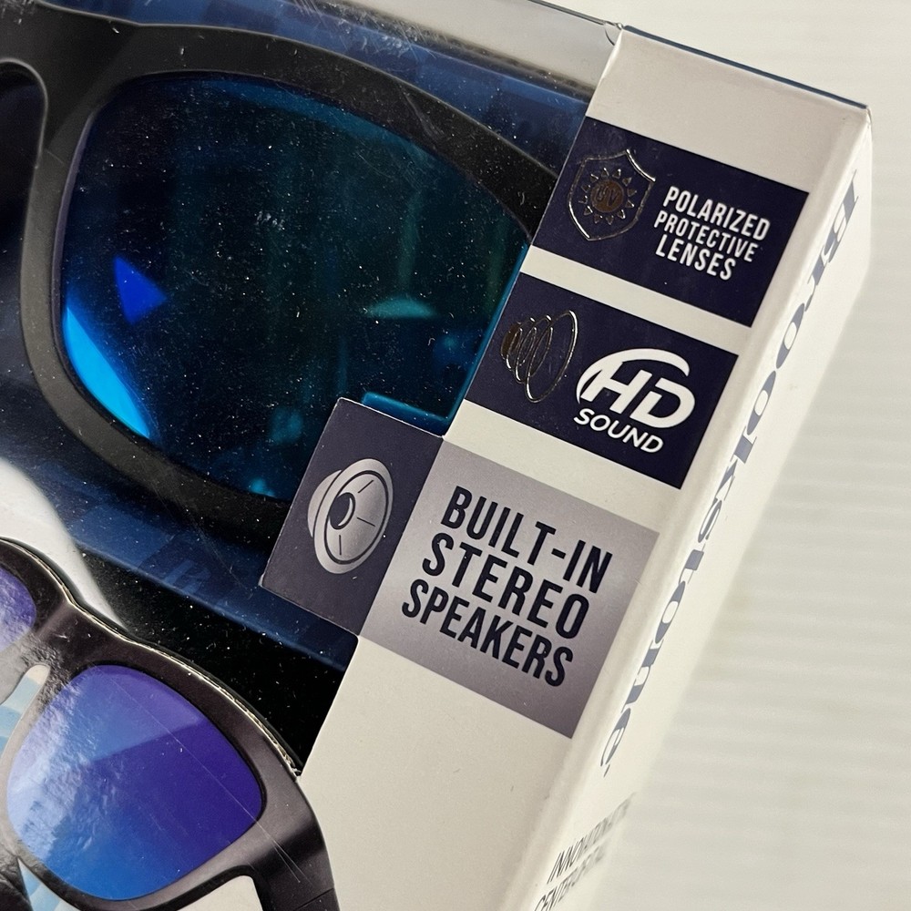 Brookstone Wireless Bluetooth Polarized Audio Smart Sunglasses – NEW w/ Case